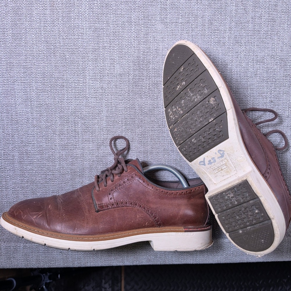 Cole Haan Grand 360 C35083 Men 9M Brown Wingtip Oxford Brogue Dress Shoes